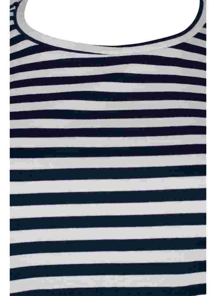 2er-Pack basic T-Shirts aus Baumwolle, Navy/Navy Stripe, Packshot image number 2
