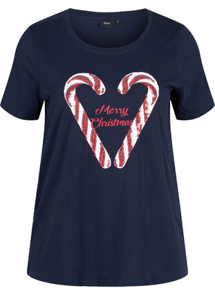 Weihnachts-T-Shirt aus Baumwolle, Night Sky Stok, Packshot image number 0