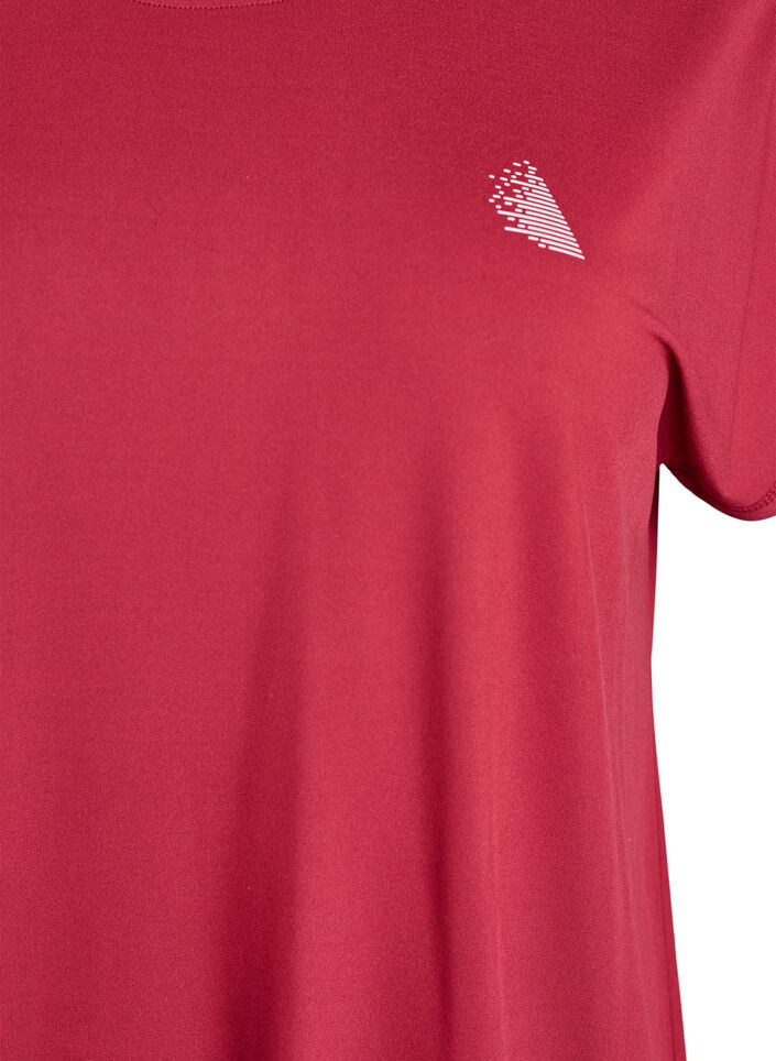 Einfarbiges Trainings-T-Shirt, Rot, Packshot image number 2