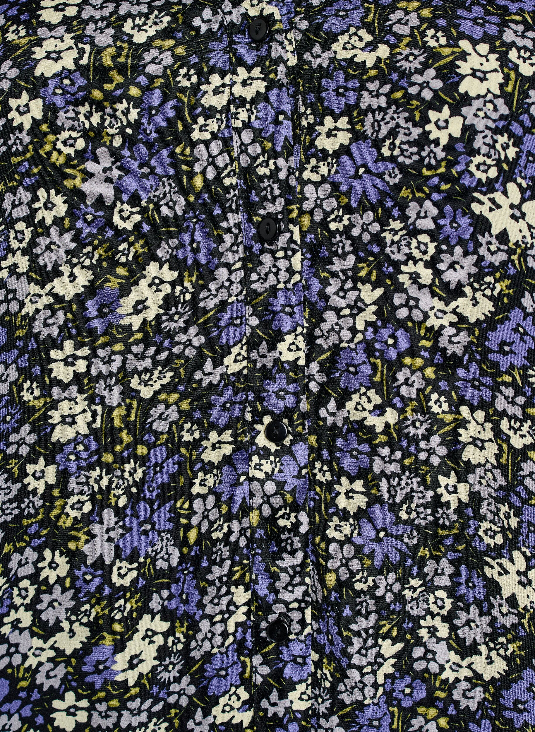 ZizziBluse aus Viskose mit Print und Knopfverschluss, Schwarz, Packshot image number 2