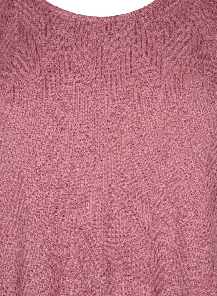 Gemusterte Bluse mit langen Ärmeln, Braun, Packshot image number 2