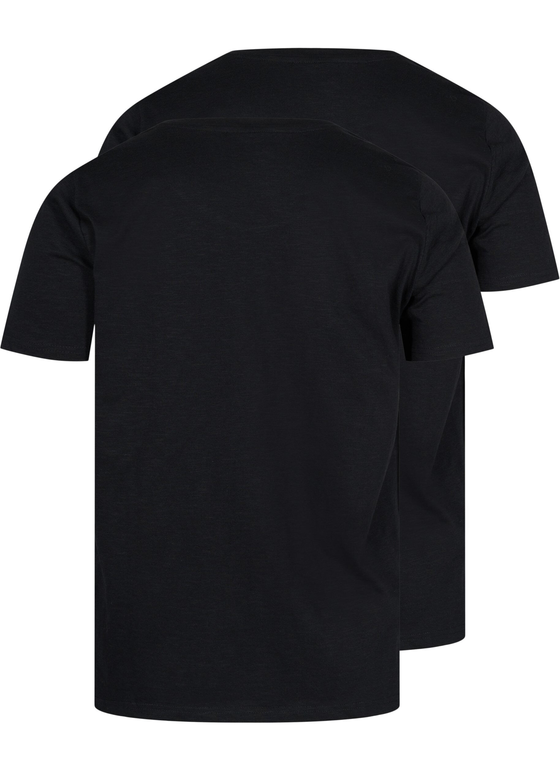 Zizzi2er-Pack basic T-Shirts aus Baumwolle, Black/Black, Packshot image number 1