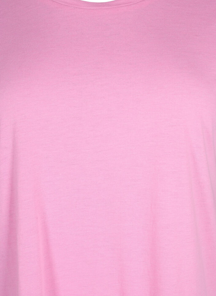 Kurz&auml;rmeliges T-Shirt aus einer Baumwollmischung, Pink, Packshot image number 2