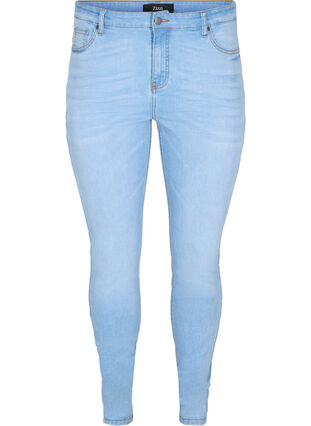   Hochtaillierte Amy Jeans mit Super Slim Fit, Light blue, Packshot image number 0