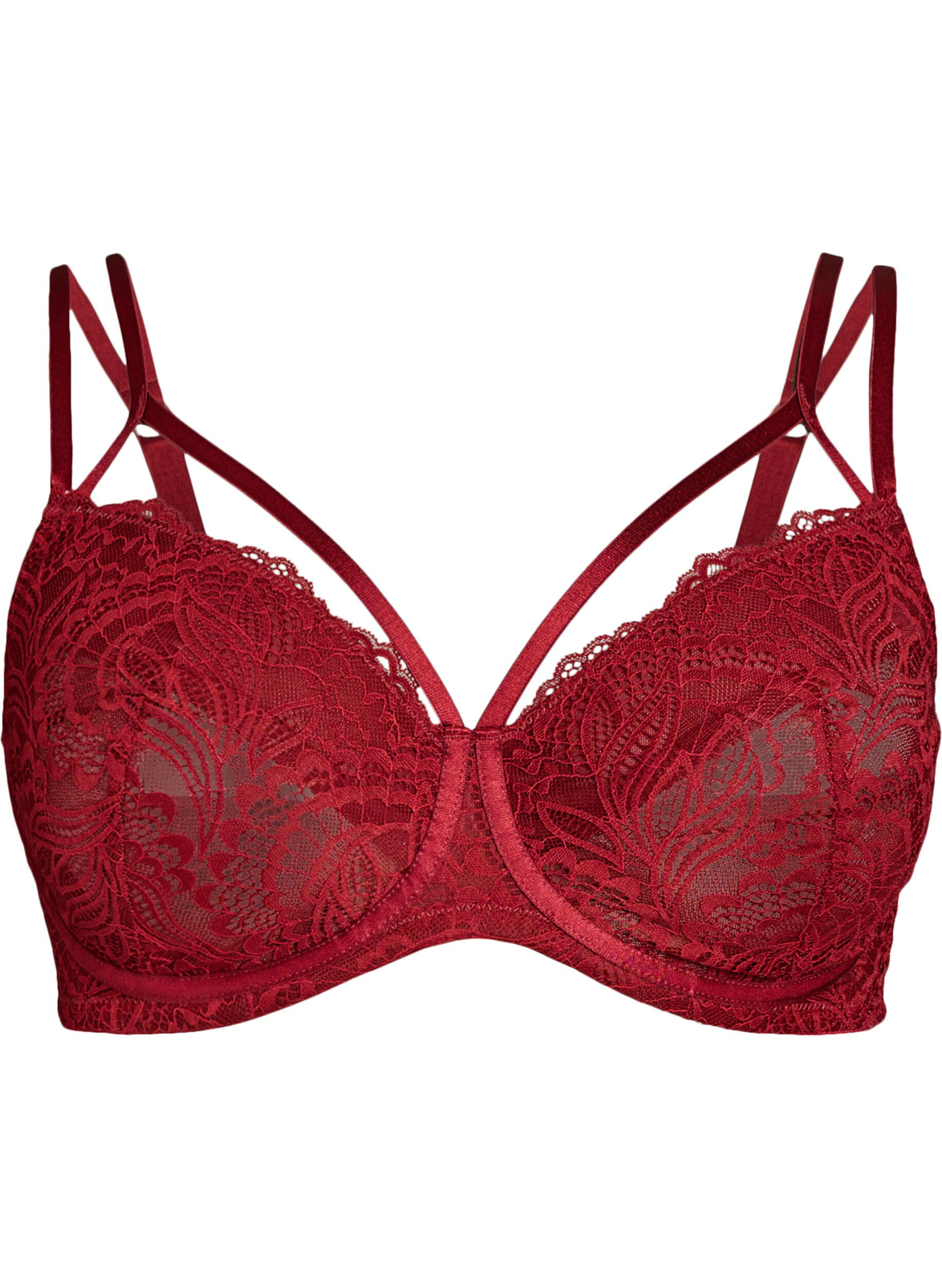 ZizziFull-Coverage-BH mit Spitze und doppelten Tr&auml;gern, Schwarz, Packshot image number 0