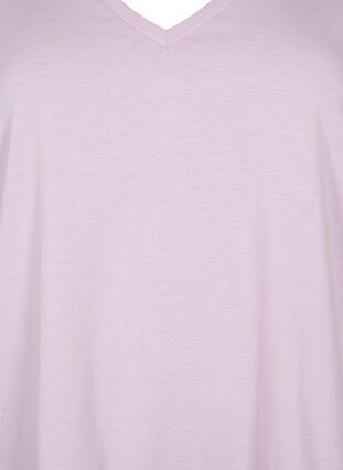 Kurzärmeliges T-Shirt mit V-Ausschnitt, Lavender Frost, Packshot image number 2