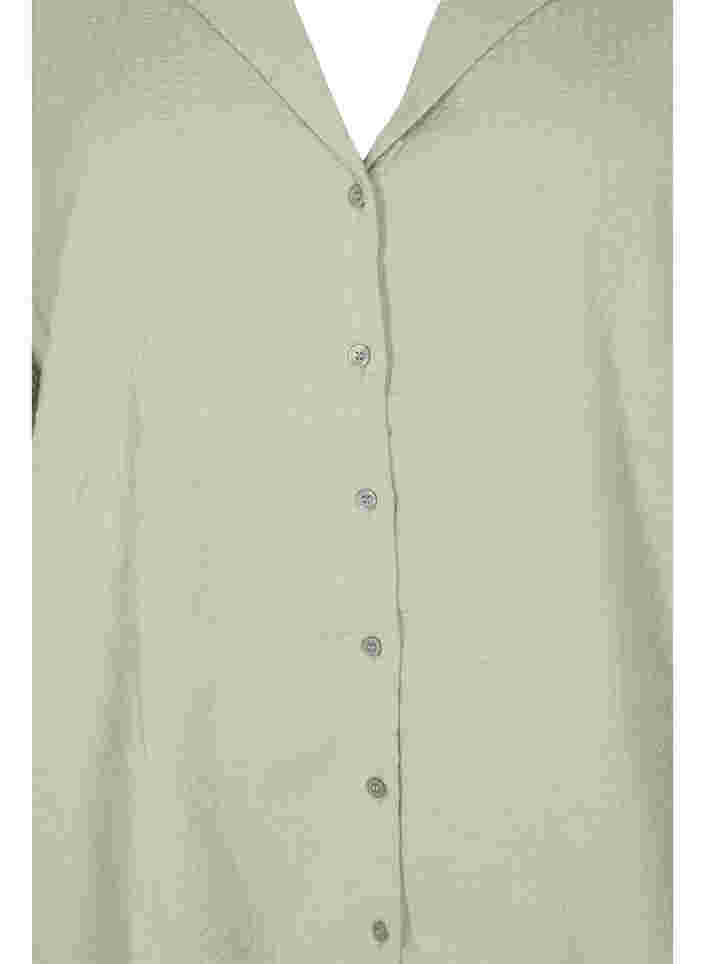 Hemd aus Baumwolle mit Struktur, Seagrass , Packshot image number 2