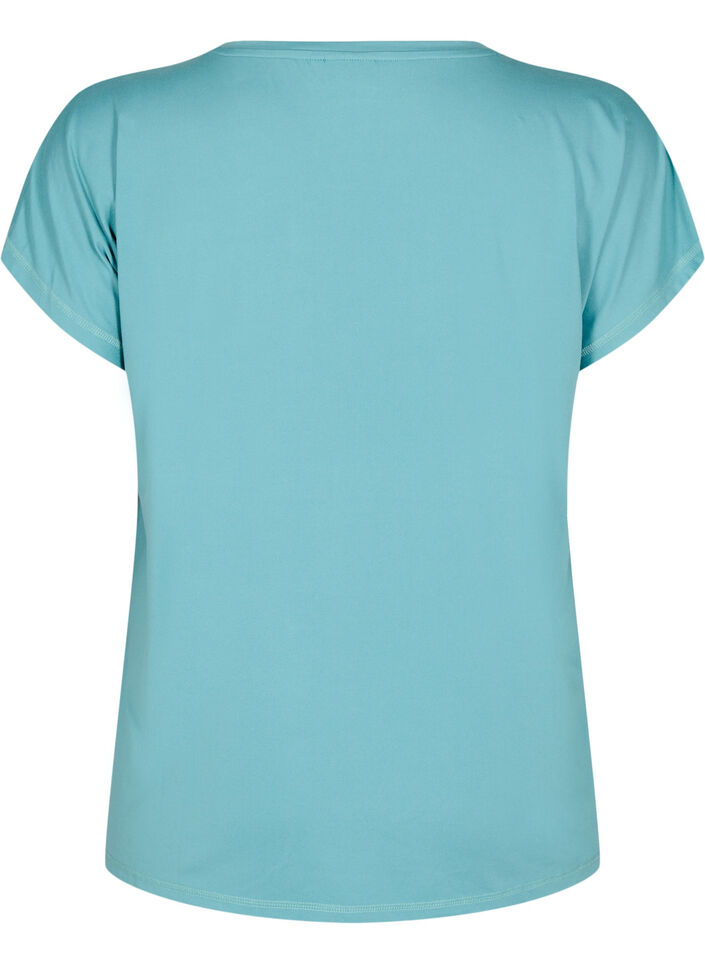 Einfarbiges Trainings-T-Shirt., Grün, Packshot image number 1