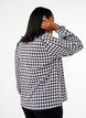 Karierte Bluse mit Rüschendetails, Black/W. Gingham, Model image number 1
