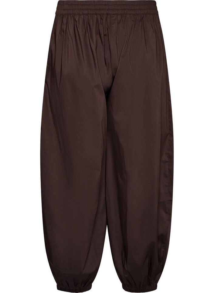 Ballonhose mit Taschen und elastischem Bund, Braun, Packshot image number 1