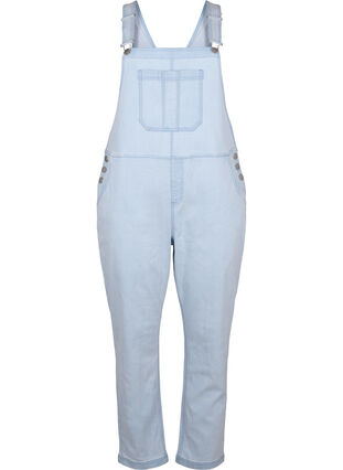 Gestreifte Jeans-Latzhosen, L. Blue Denim Stripe, Packshot image number 0