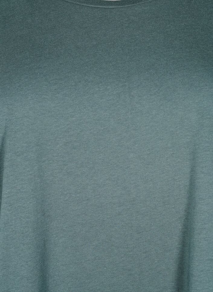 Kurz&auml;rmliges T-Shirt aus einer Baumwollmischung, Gr&uuml;n, Packshot image number 2