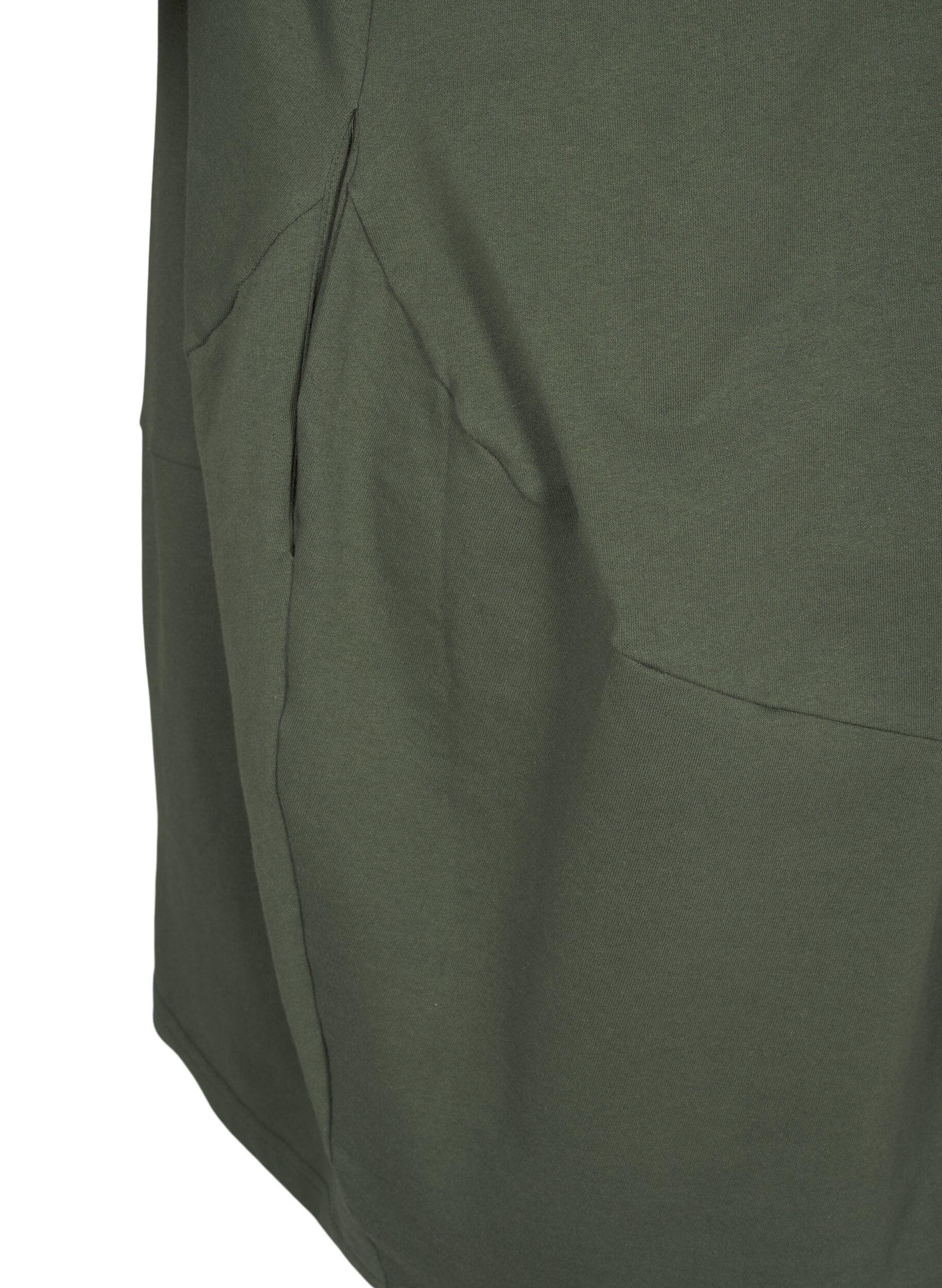 ZizziBallonkleid aus Baumwolle mit Taschen, Gr&uuml;n, Packshot image number 4