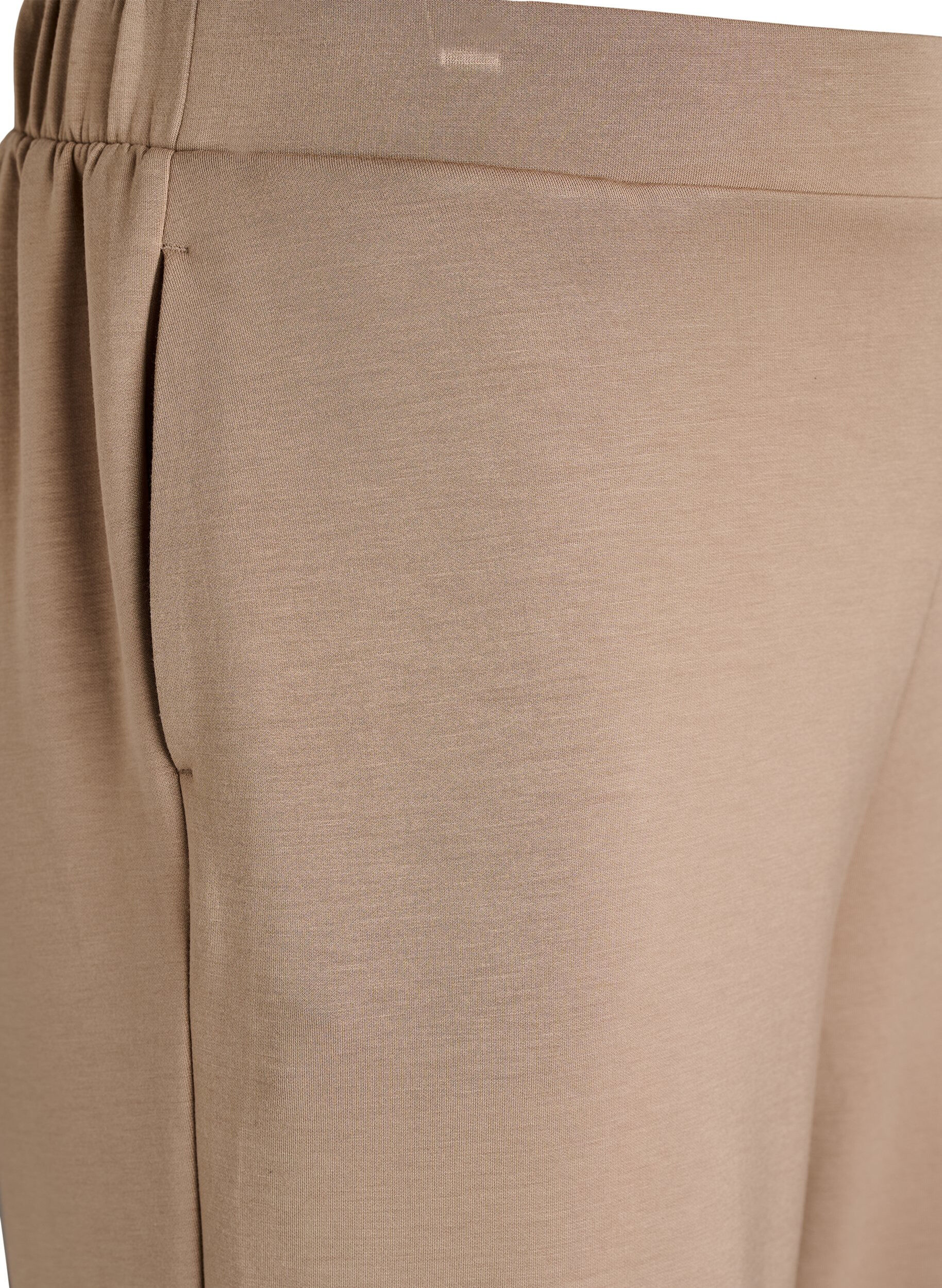 ZizziHoch taillierte Loungehose mit geraden Beinen, Beige, Packshot image number 2