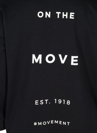 Sweatshirt mit Kapuze und Aufdruck, Black Move, Packshot image number 3