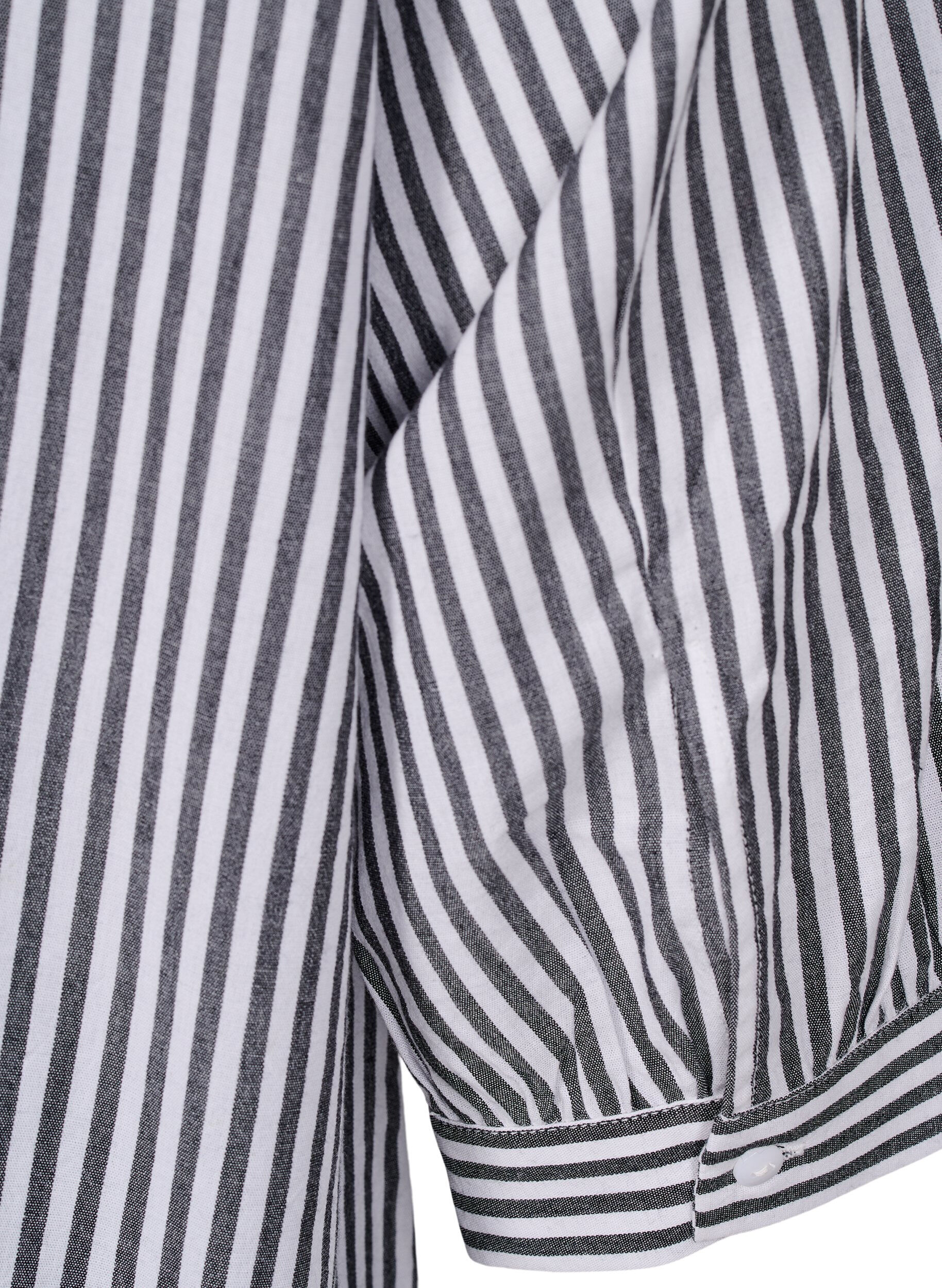 ZizziGestreifte Tunika mit 3/4-&Auml;rmeln, Schwarz, Packshot image number 3