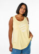 Top aus Baumwolle mit A-Linie, Gelb, Model image number 0