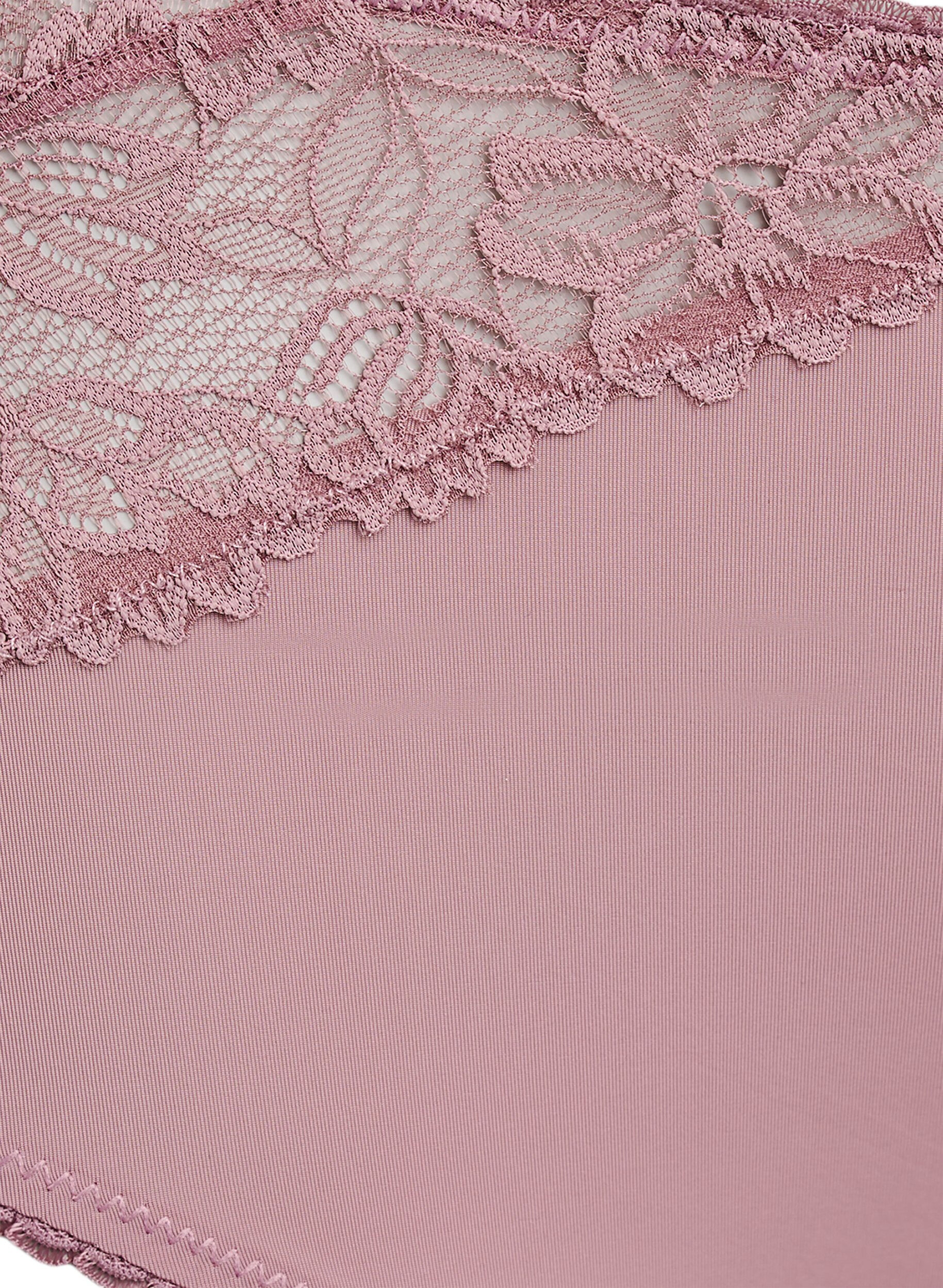 ZizziSlips aus Mikrofaser mit Spitzendetails, Rot, Packshot image number 2