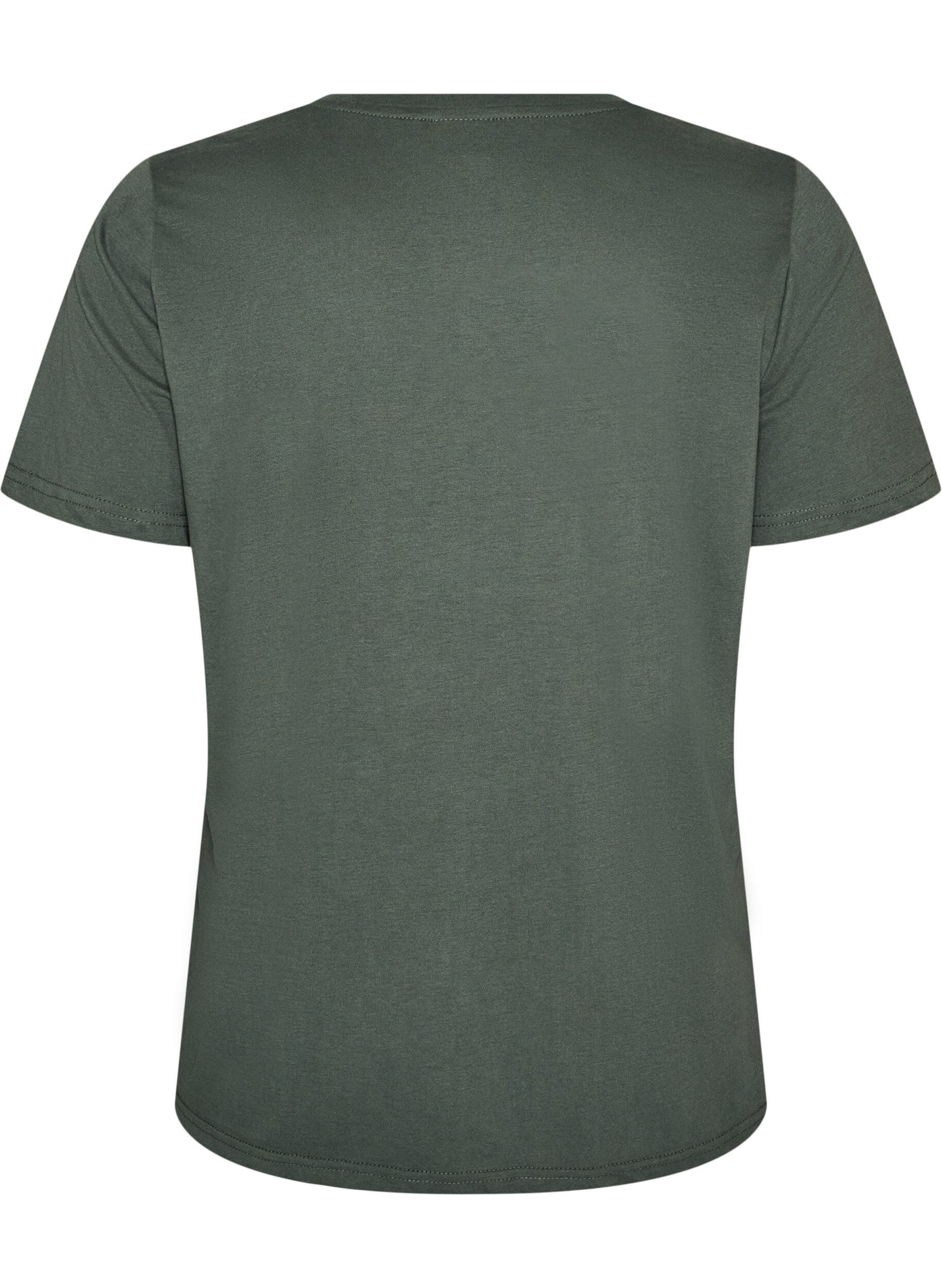 ZizziT-Shirt mit Print, Gr&uuml;n, Packshot image number 1