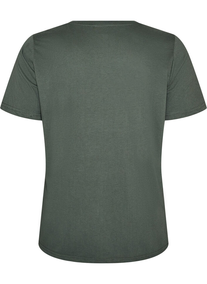 T-Shirt mit Print, Gr&uuml;n, Packshot image number 1