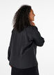 Satinbluse mit Volantdetails, Black, Model image number 1