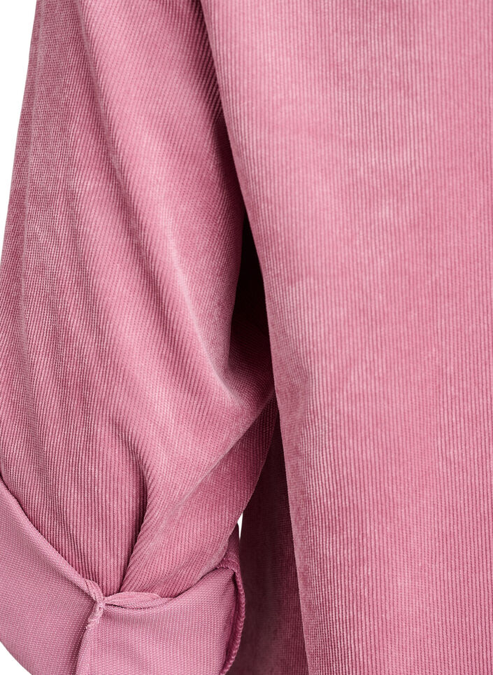 Cordkleid mit Rei&szlig;verschluss und 3/4-&Auml;rmeln, Rot, Packshot image number 3