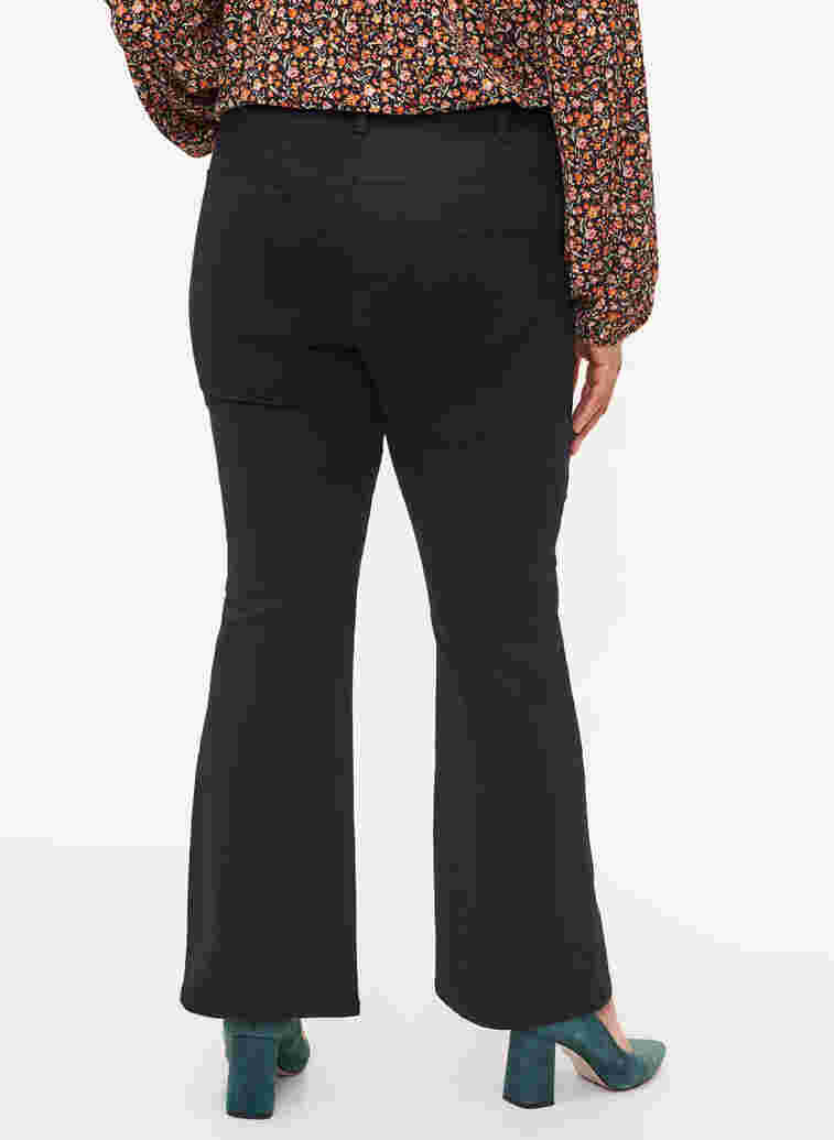Ellen Bootcut Jeans mit hoher Taille, Black, Model