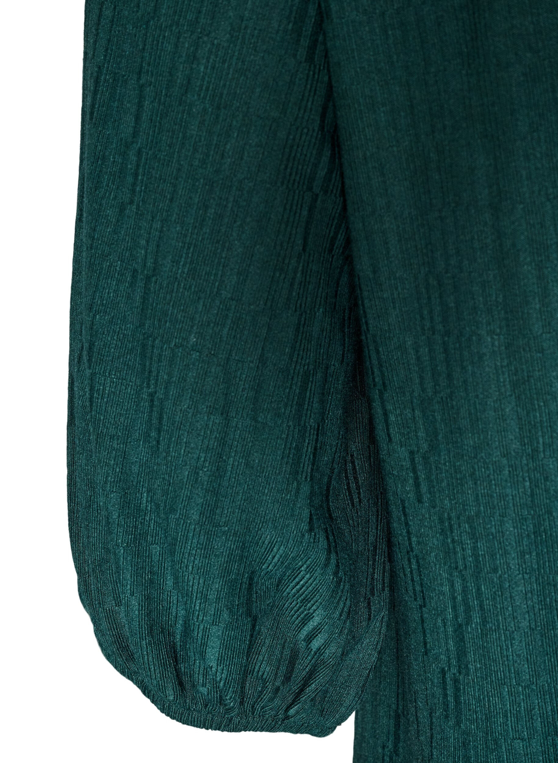 ZizziKleid in Ballonform mit Struktur, Gr&uuml;n, Packshot image number 3