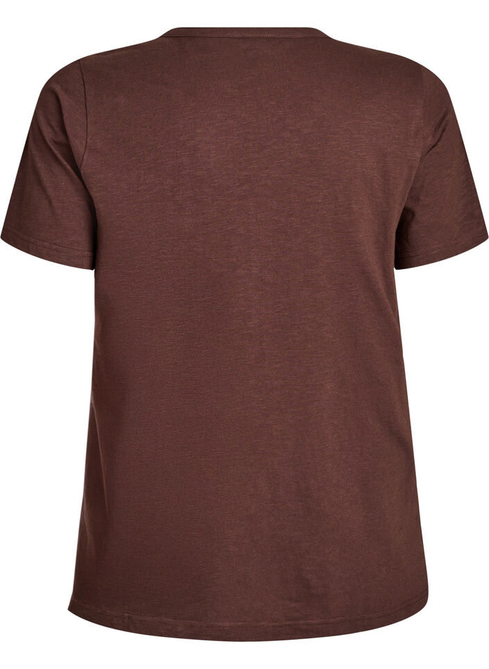 T-Shirt mit Knopfleiste, Braun, Packshot image number 1