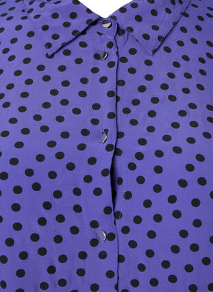 Langes Hemd mit Punkten aus Viskose, R.Blue w. Black Dot, Packshot image number 2