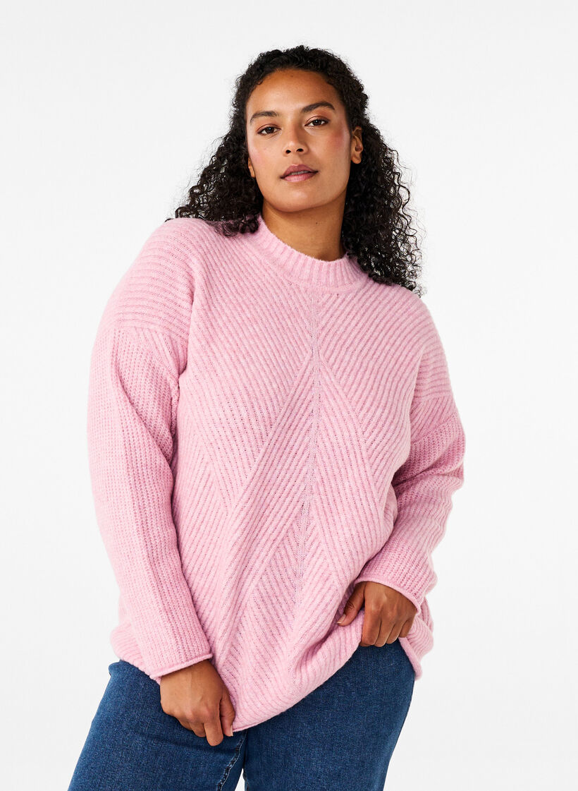Pullover mit Streifenmuster und langen Ärmeln, Corsage Mel., Model image number 0