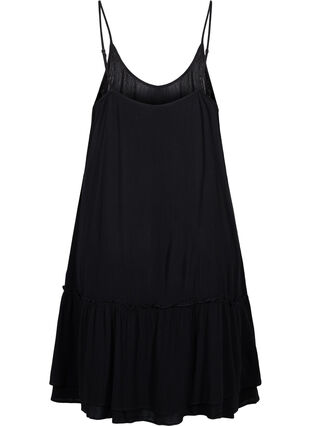 Ärmelloses Strandkleid aus Viskose, Black, Packshot image number 1