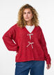 Strickjacke mit Perlmuttknöpfen, Rot, Model image number 0