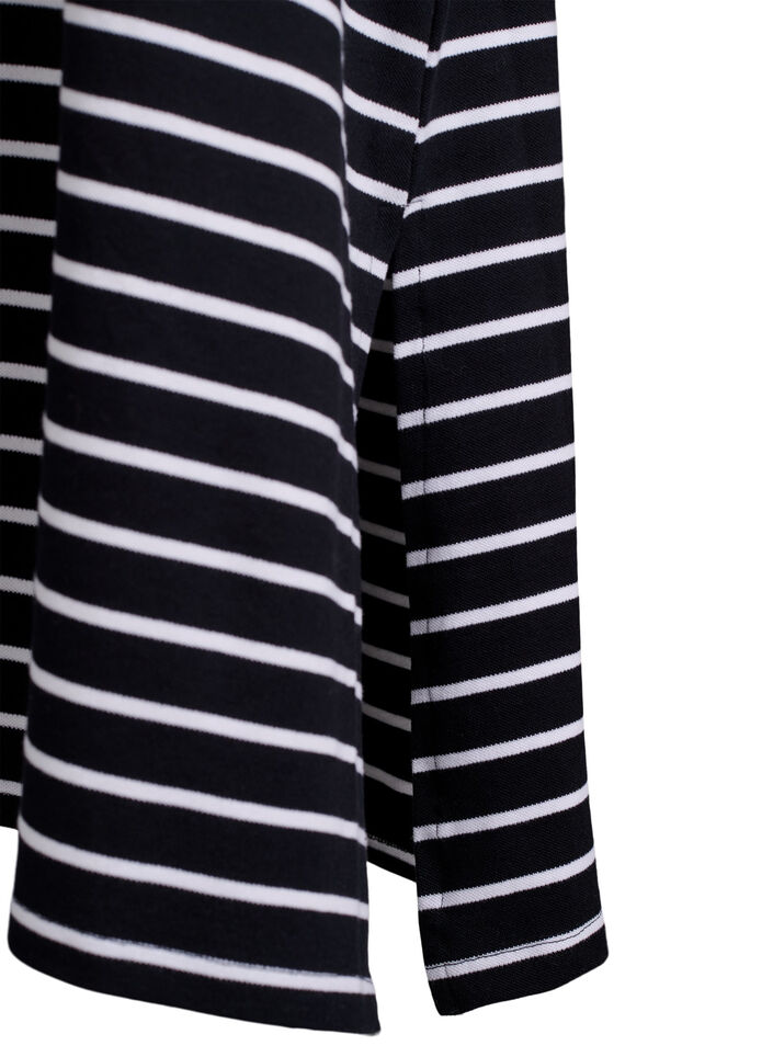 Ärmelloses Polokleid in Midi-Länge, Schwarz, Packshot image number 3