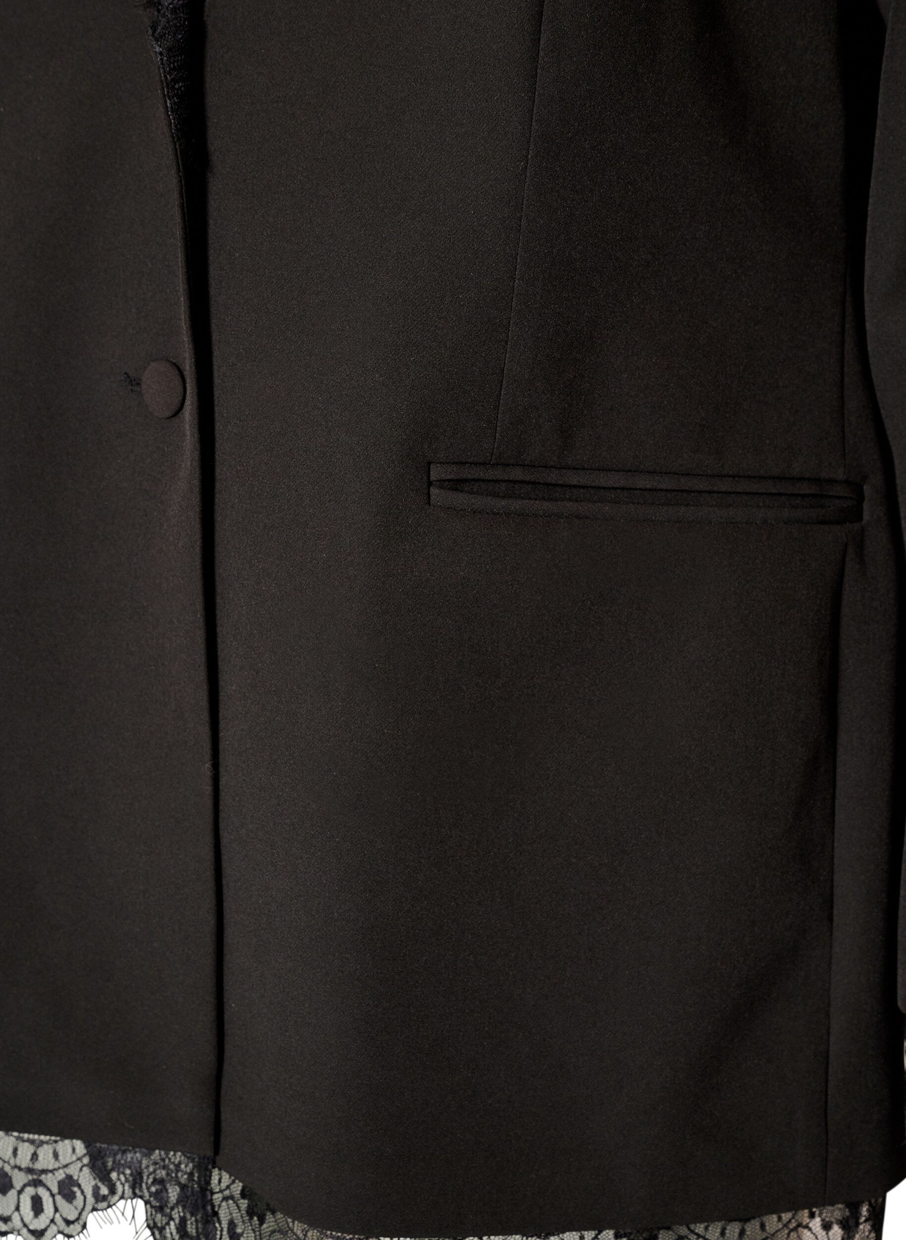 ZizziBlazer mit Spitzenbesatz, Schwarz, Packshot image number 3