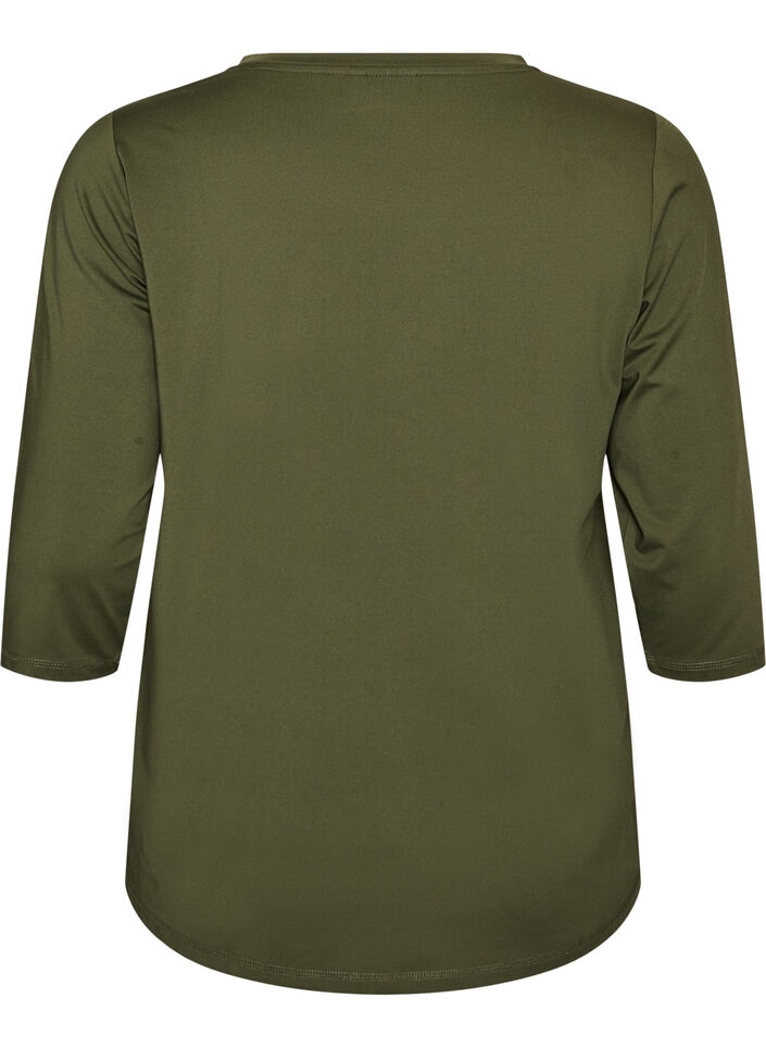 Trainingsshirt mit 3/4-&Auml;rmeln, Gr&uuml;n, Packshot image number 1