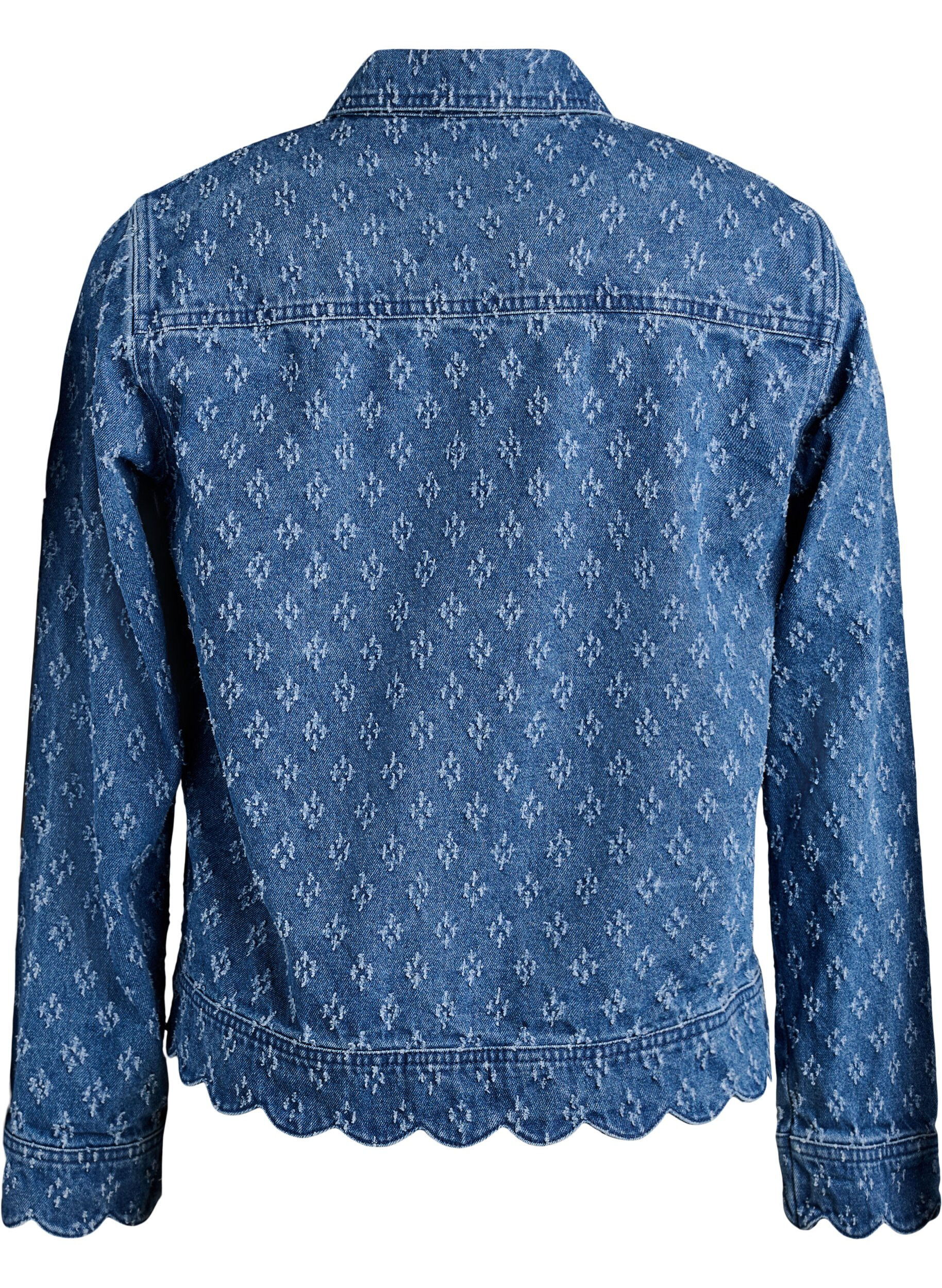 ZizziJeansjacke mit Destroyed-Muster, Blau, Packshot image number 1