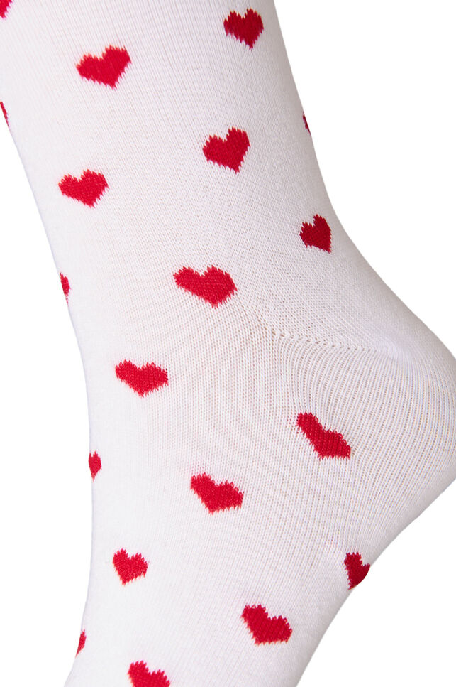 Socken aus Baumwolle mit Mustern, Wei&szlig;, Packshot image number 2