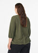 Bluse mit Struktur und 3/4-&Auml;rmeln, Gr&uuml;n, Model image number 2