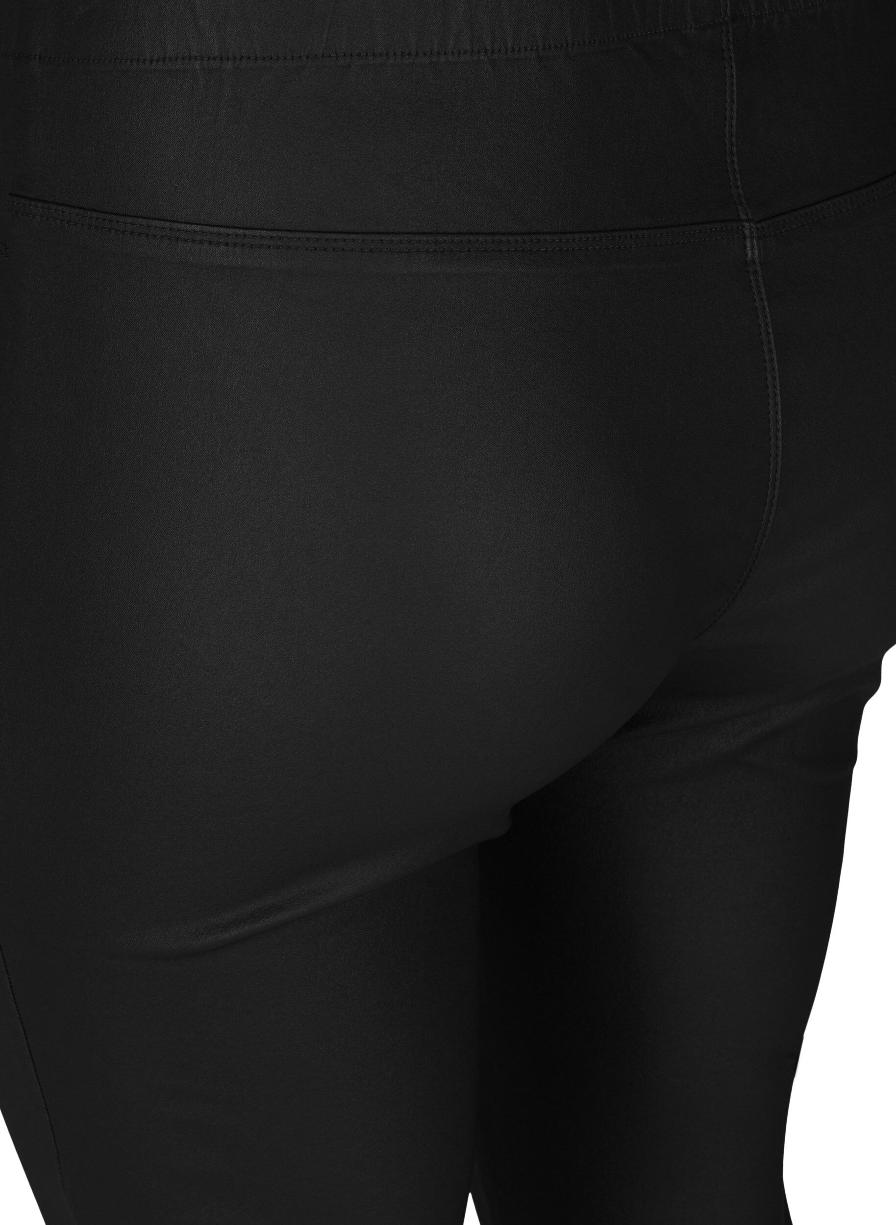 ZizziBeschichtete Leggings aus Viskosemix, Black, Packshot image number 3