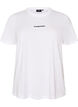 T-Shirt aus Baumwolle mit Text-Badge, Wei&szlig;, Packshot image number 0