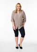 Bluse aus Leinen und Viskose mit 3/4-&Auml;rmeln, Braun, Model image number 1