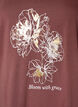 T-Shirt aus Baumwolle mit Frontprint und V-Ausschnitt, Rot, Packshot image number 2