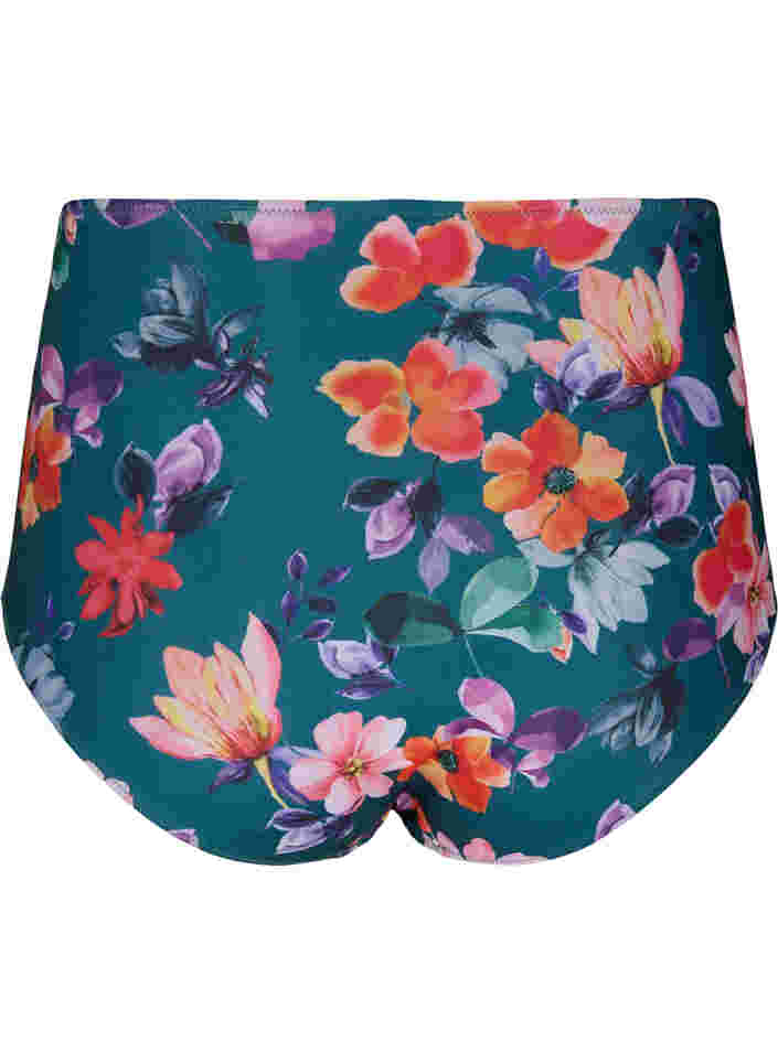 Bikini-Unterteil mit Blumenmuster und hoher Taille, Meave Print, Packshot image number 1