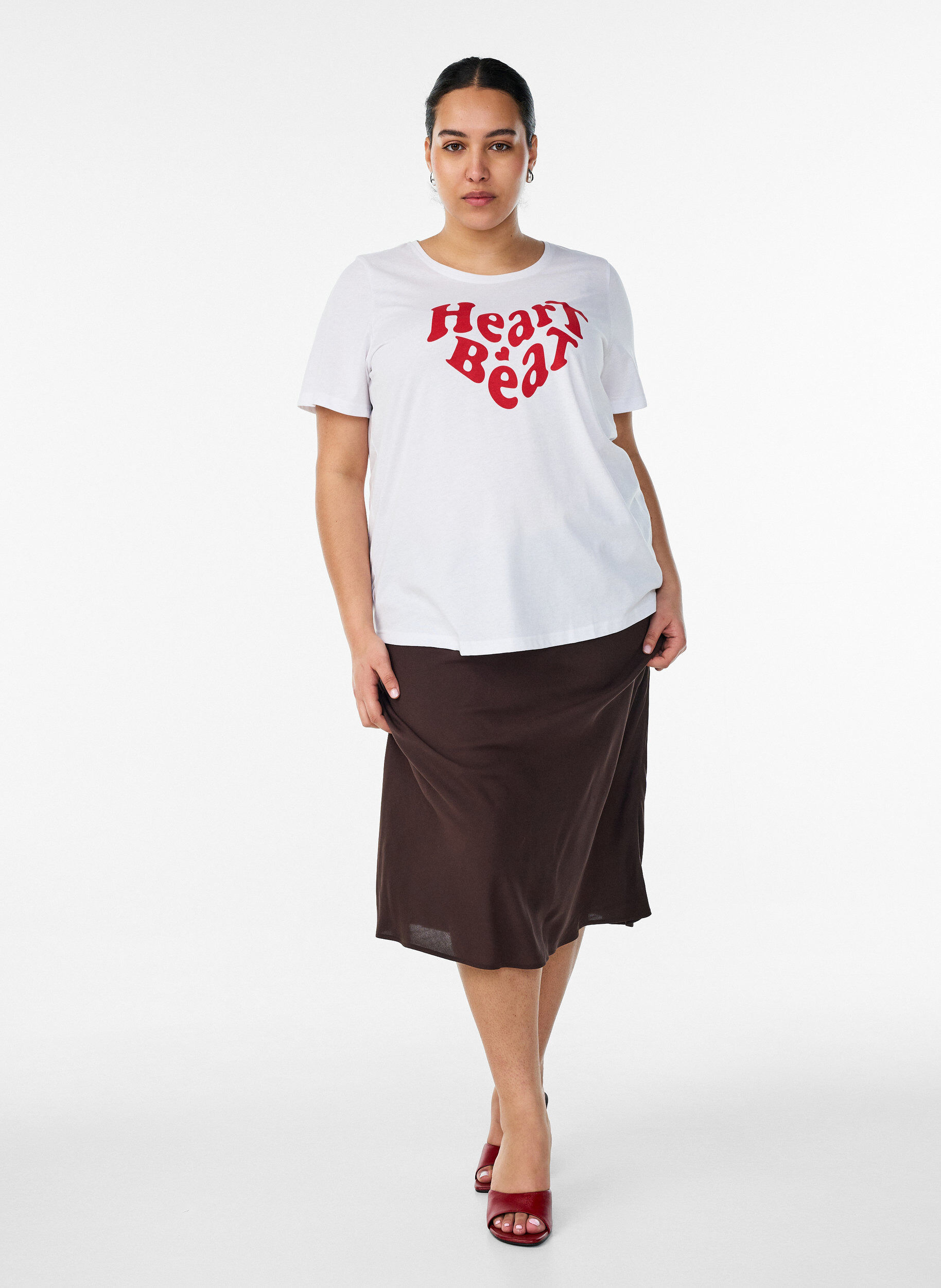 ZizziT-Shirt mit Print, Wei&szlig;, Model image number 1