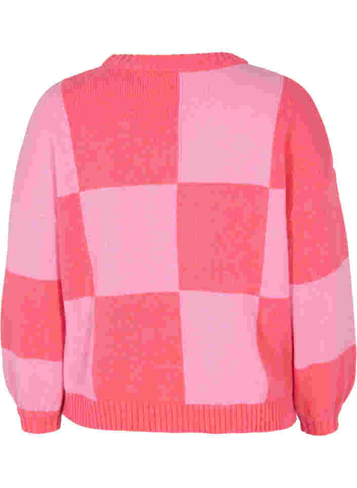 Karierter Pullover, Begonia Pink Comb, Packshot image number 1