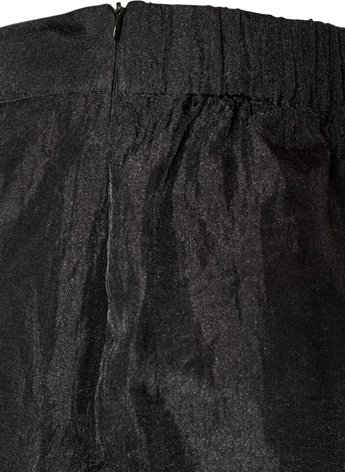 Langer Rock in Organza-Optik, Schwarz, Packshot image number 4