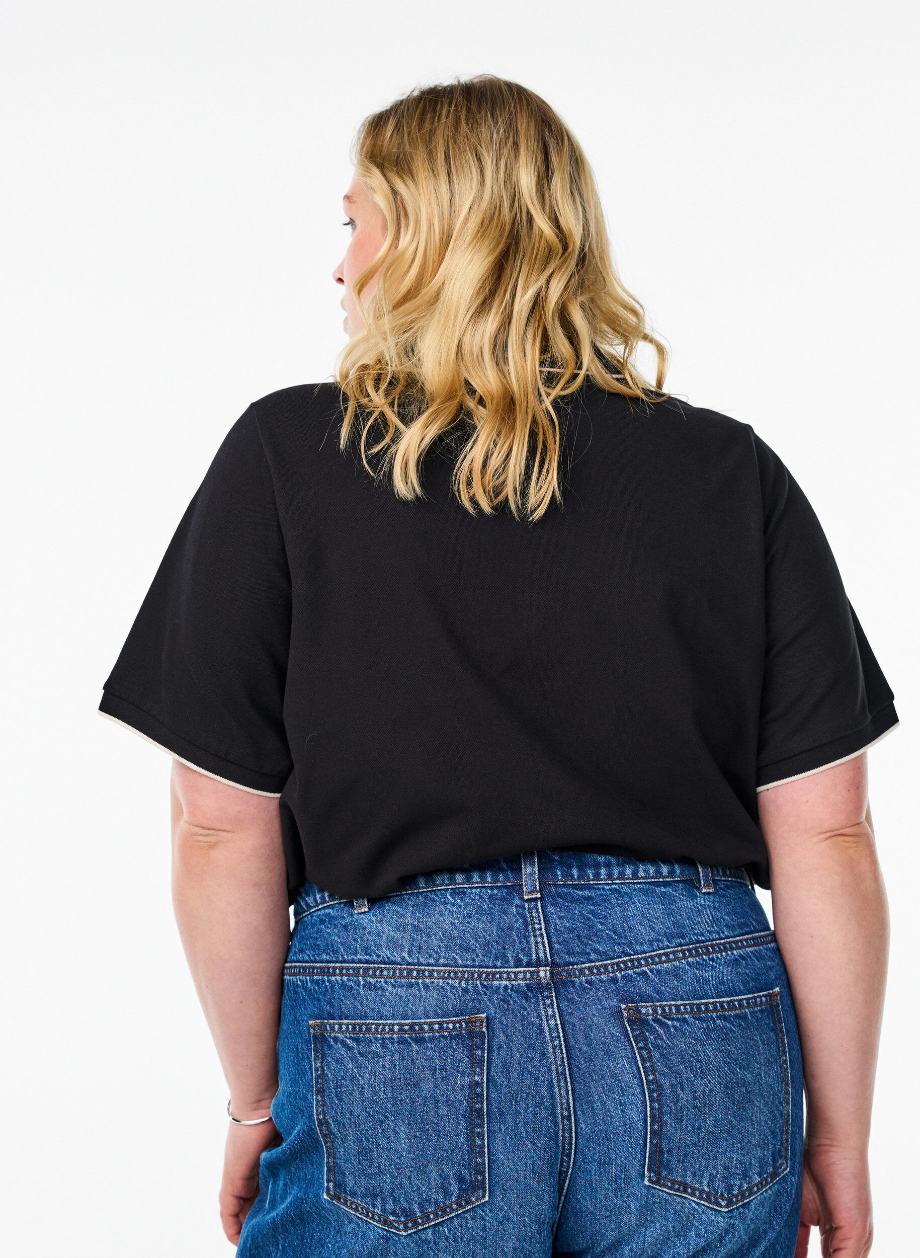 ZizziPoloshirt mit kurzen &Auml;rmeln, Schwarz, Model image number 2