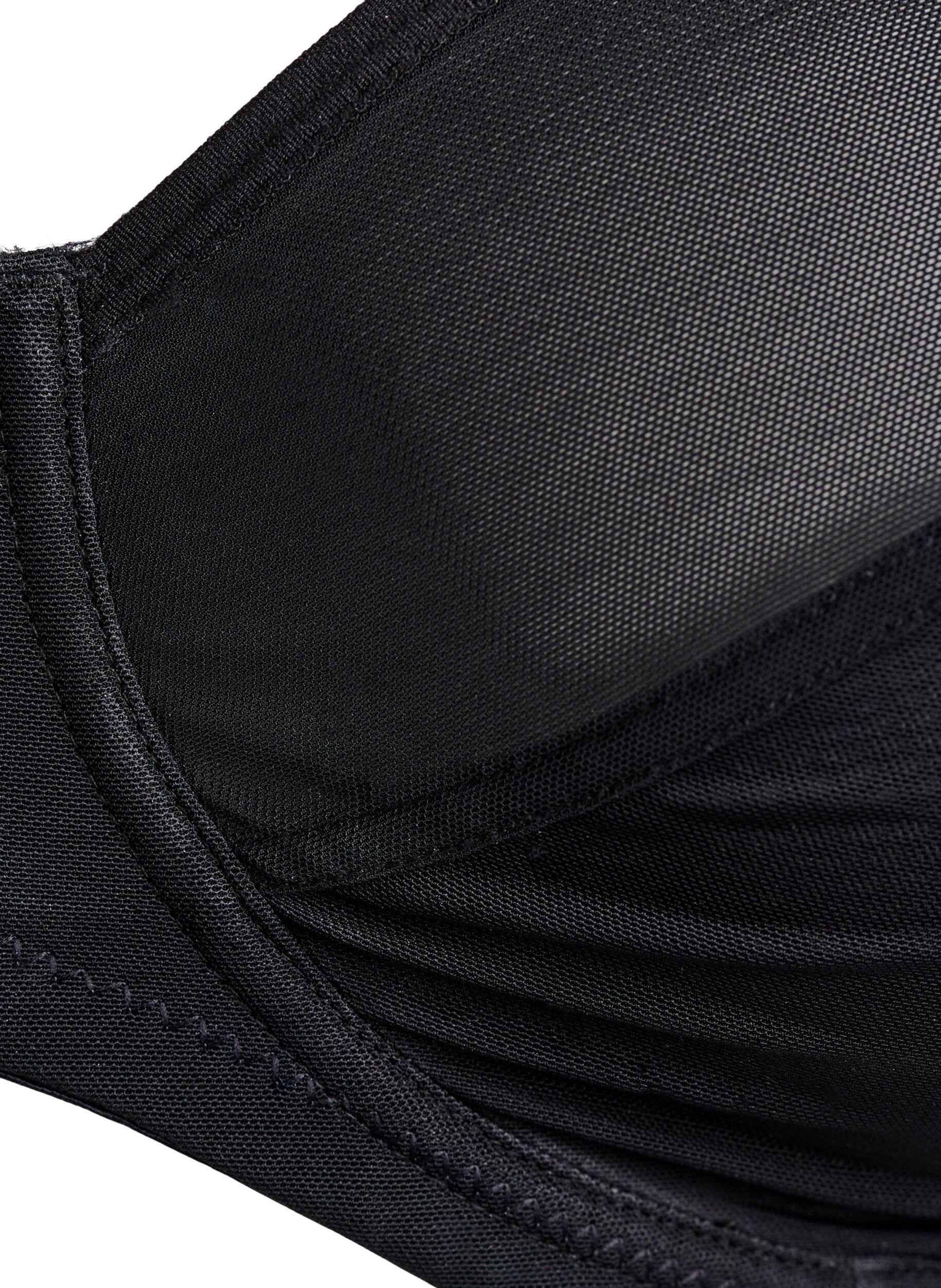 ZizziBasic Vollschalen-BH aus Mesh, Schwarz, Packshot image number 2