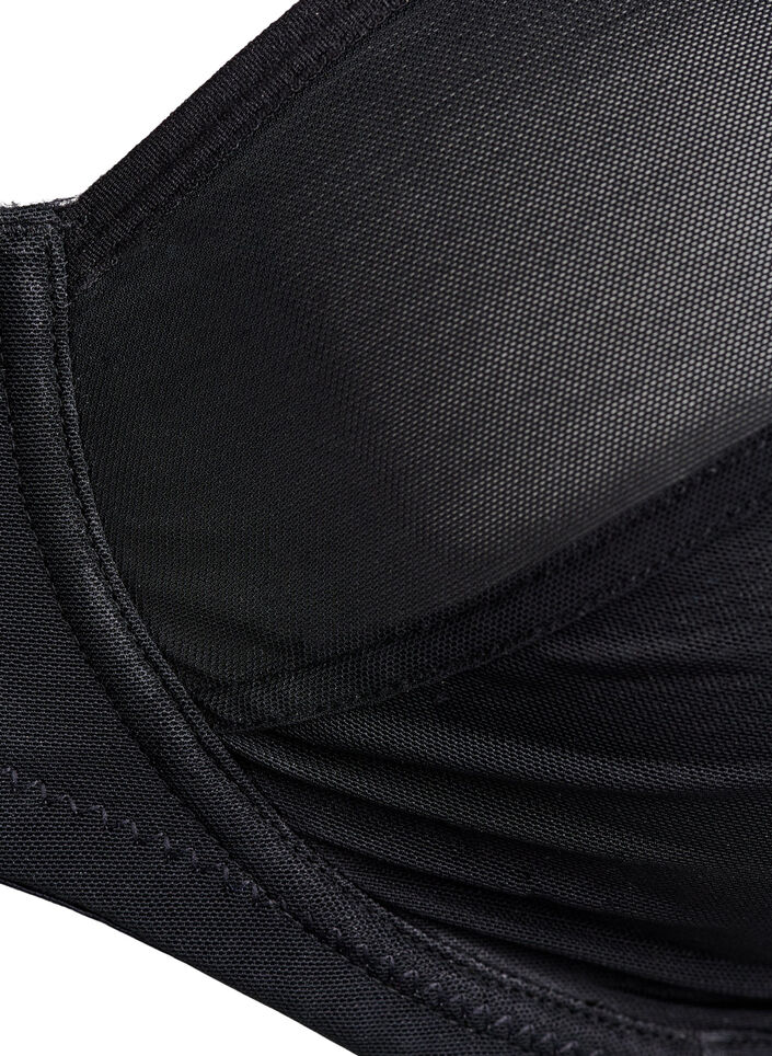 Basic Vollschalen-BH aus Mesh, Schwarz, Packshot image number 2